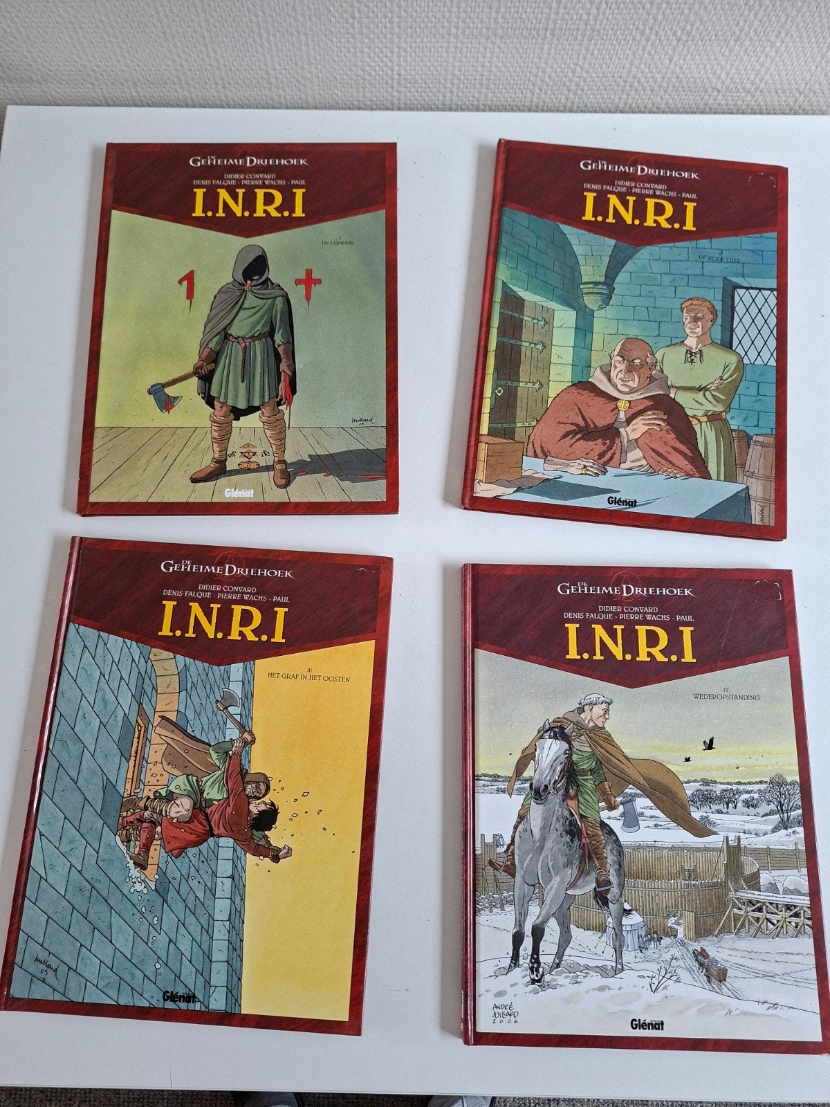 De Geheime Driehoek I.N.R.I. complete serie (4 delen), Complete serie of reeks, Ophalen of Verzenden, Zo goed als nieuw, Didier Convard, Denis Falque, Pierre Wachs, Paul