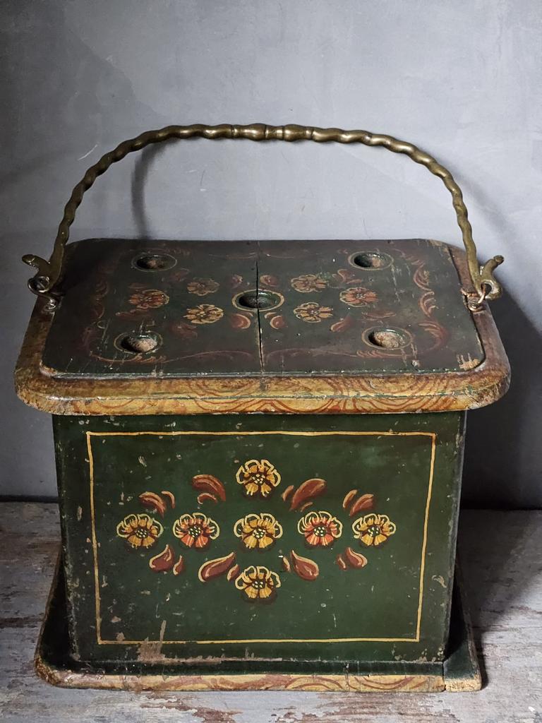 Antieke Stoof Hindelooper /  Friese volkskunst, Antiek en Kunst, Curiosa en Brocante, Ophalen of Verzenden