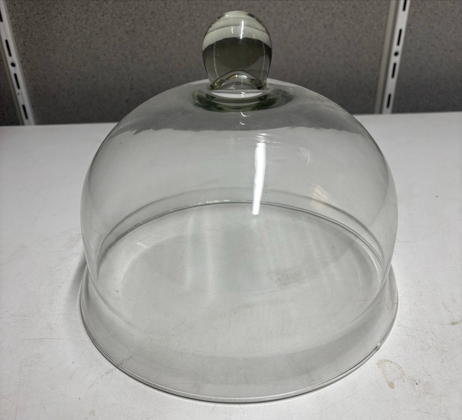 Glazen stolp met knop - 25 cm diameter, Ophalen, Gebruikt, Glas, Modern