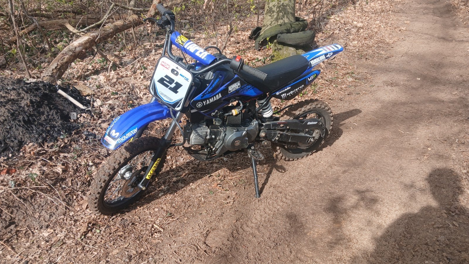 Pitbike - Zo goed als nieuw, Fietsen en Brommers, Minibikes, Midibikes en Pitbikes, Ophalen, Yamaha, Schijfrem, Pitbike