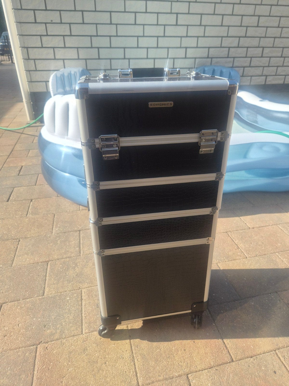 Professionele make-up koffer met meerdere verdiepingen, Ophalen, Zo goed als nieuw, Zwart, Hardcase