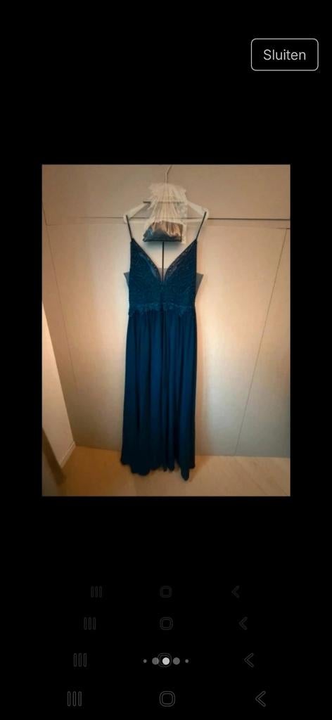 Prachtige donkerblauwe jurk met stola Mascara 42 nieuw!, Kleding | Dames, Gelegenheidskleding, Galajurk, Blauw, Maat 42/44 (L)