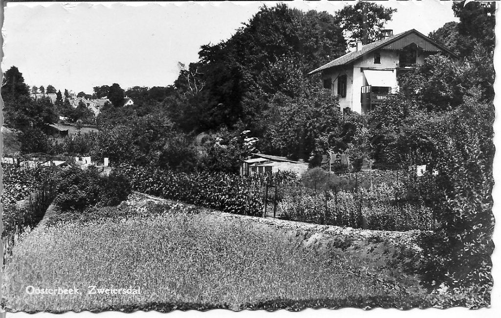 Oosterbeek, Zweiersdal - Zeldzame Ansichtkaart (1956), Ophalen of Verzenden, 1940 tot 1960, Gelopen, Gelderland