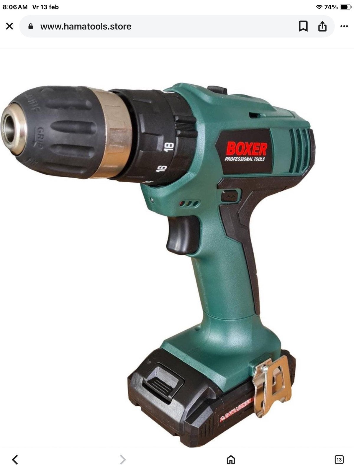 20.4 v Boor schroefmachine met hamerfunctie met 2 accu,s, Ophalen of Verzenden, Nieuw, Boor- en Schroefmachine