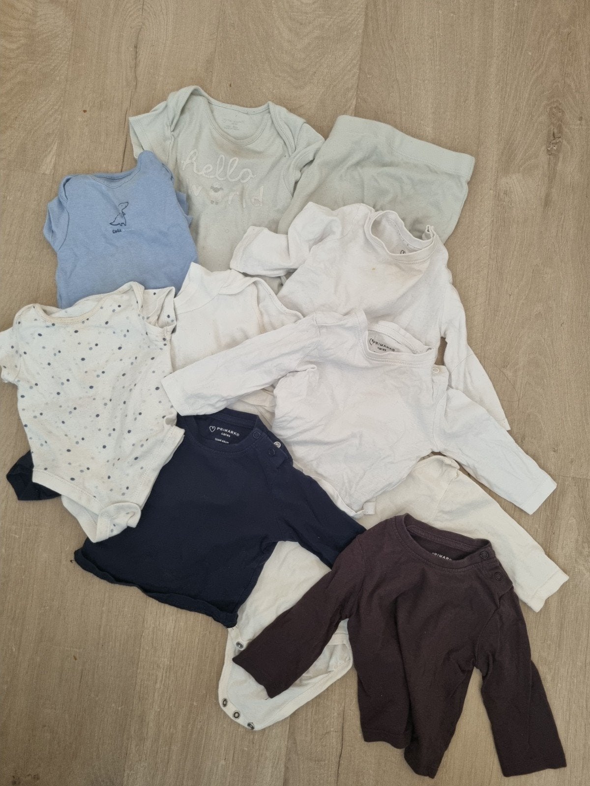 Babykleding pakket - Rompertjes en shirts (maat 62/68), Ophalen of Verzenden, Gebruikt, Primark, Jongetje