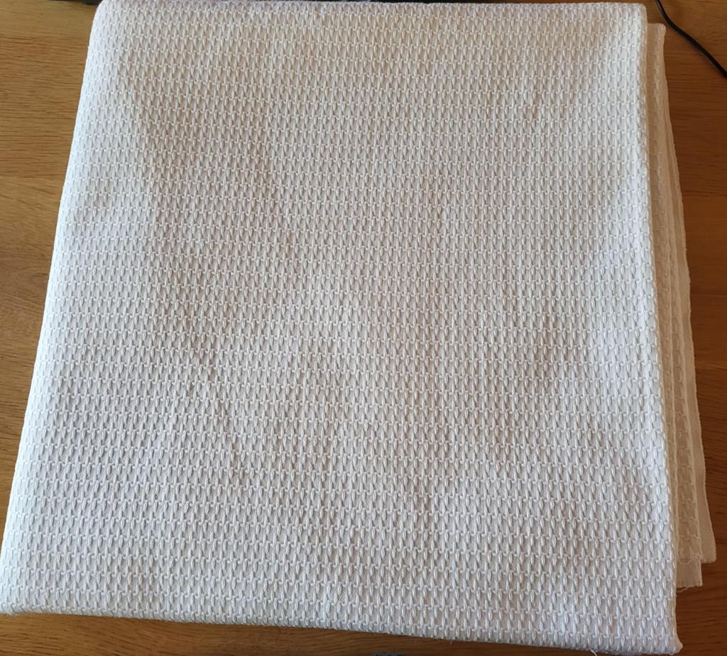 Gewafelde katoenen stof -wit- 3 meter x 1,50 meter, 120 cm of meer, Ophalen of Verzenden, Katoen, Nieuw