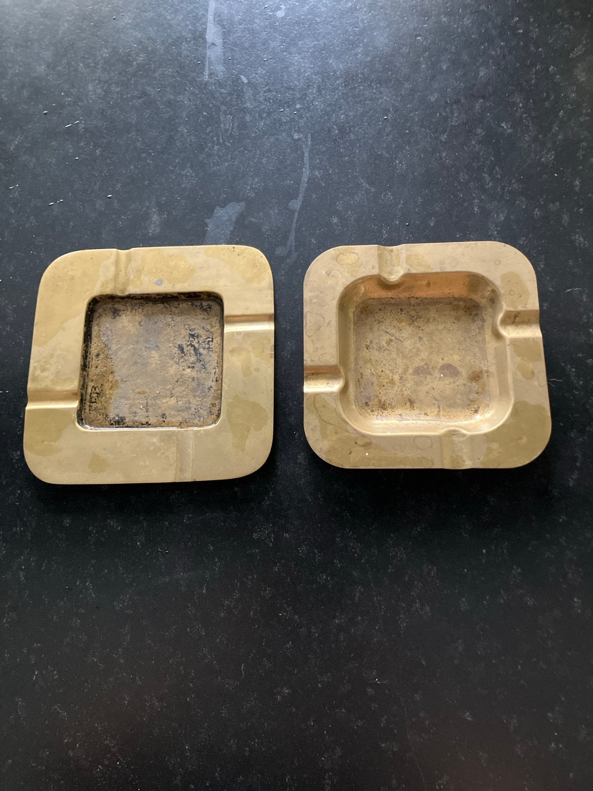 Vintage Messing Asbakken - Set van 2, Ophalen of Verzenden