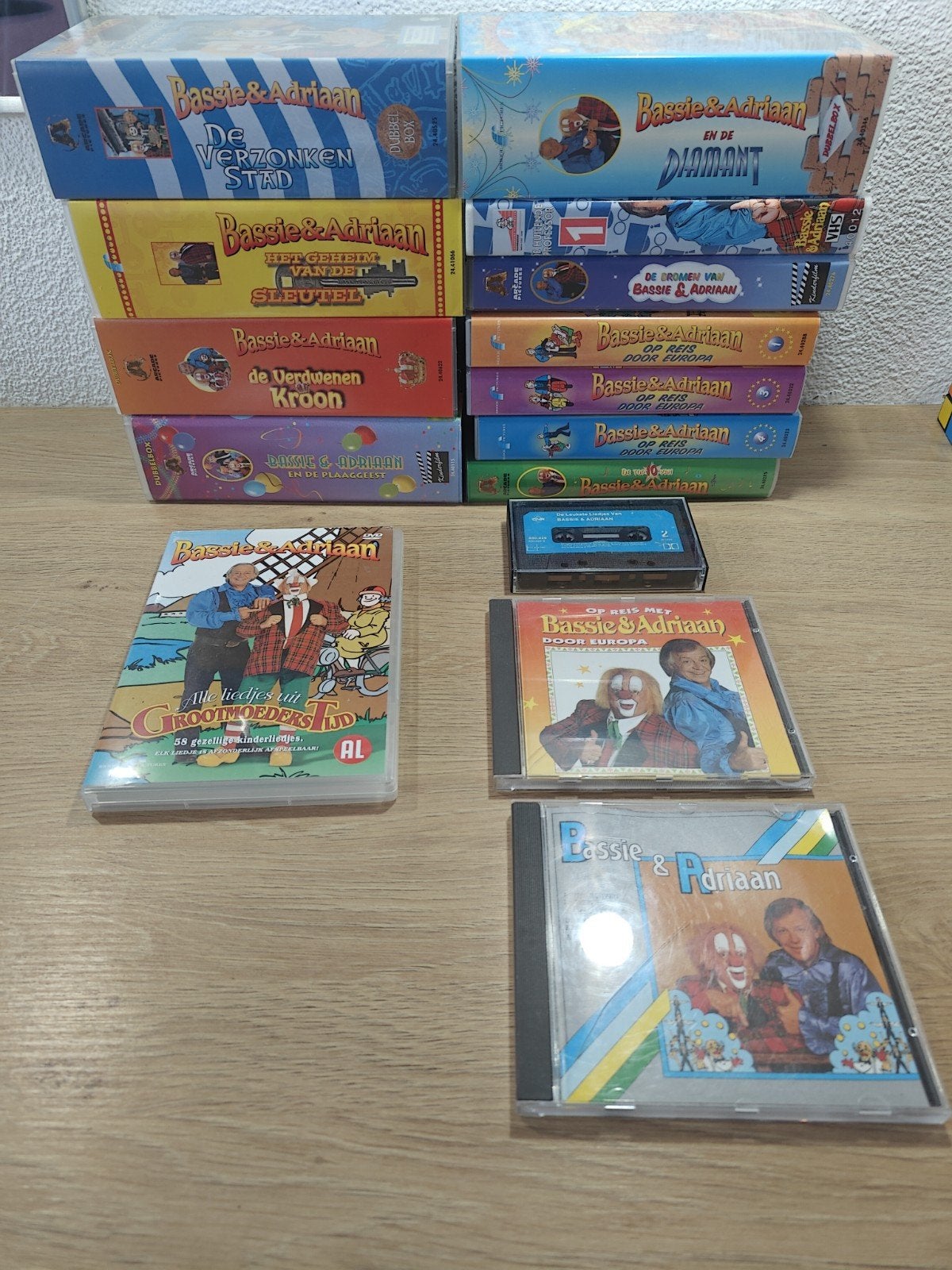 Bassie & Adriaan Collectie: VHS, DVD, CD & Cassette, Alle leeftijden, Ophalen of Verzenden, Gebruikt, Nederlands