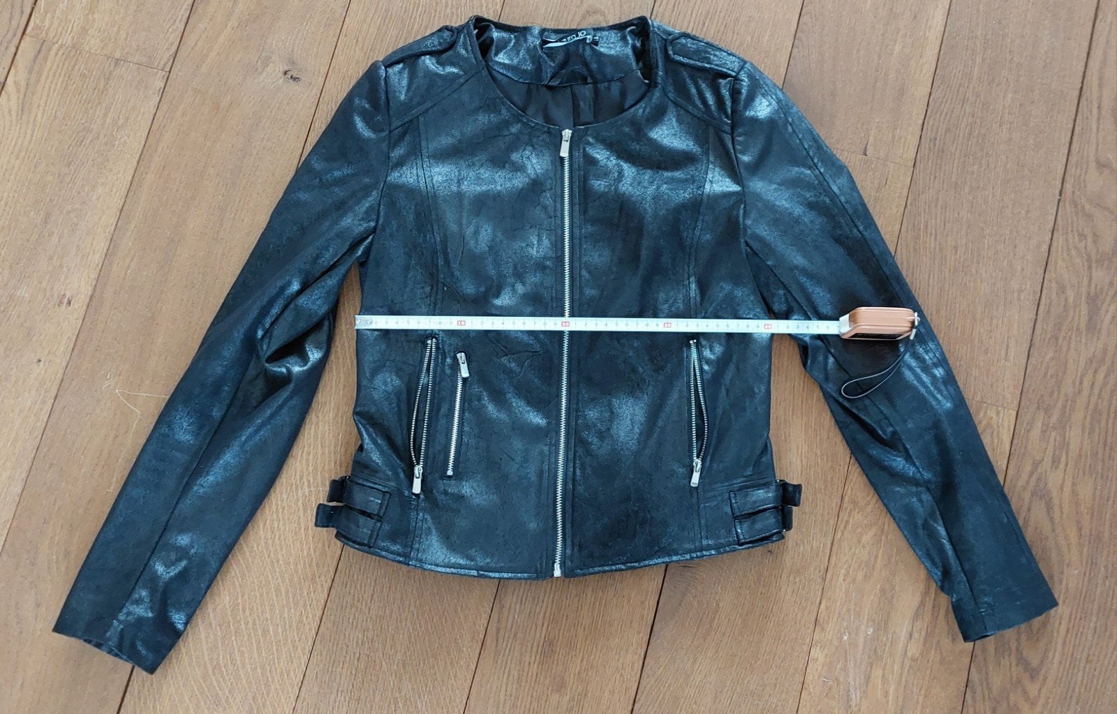 Leren jasje (Zwart), Ophalen of Verzenden, Zo goed als nieuw, Maat 38/40 (M), Zwart