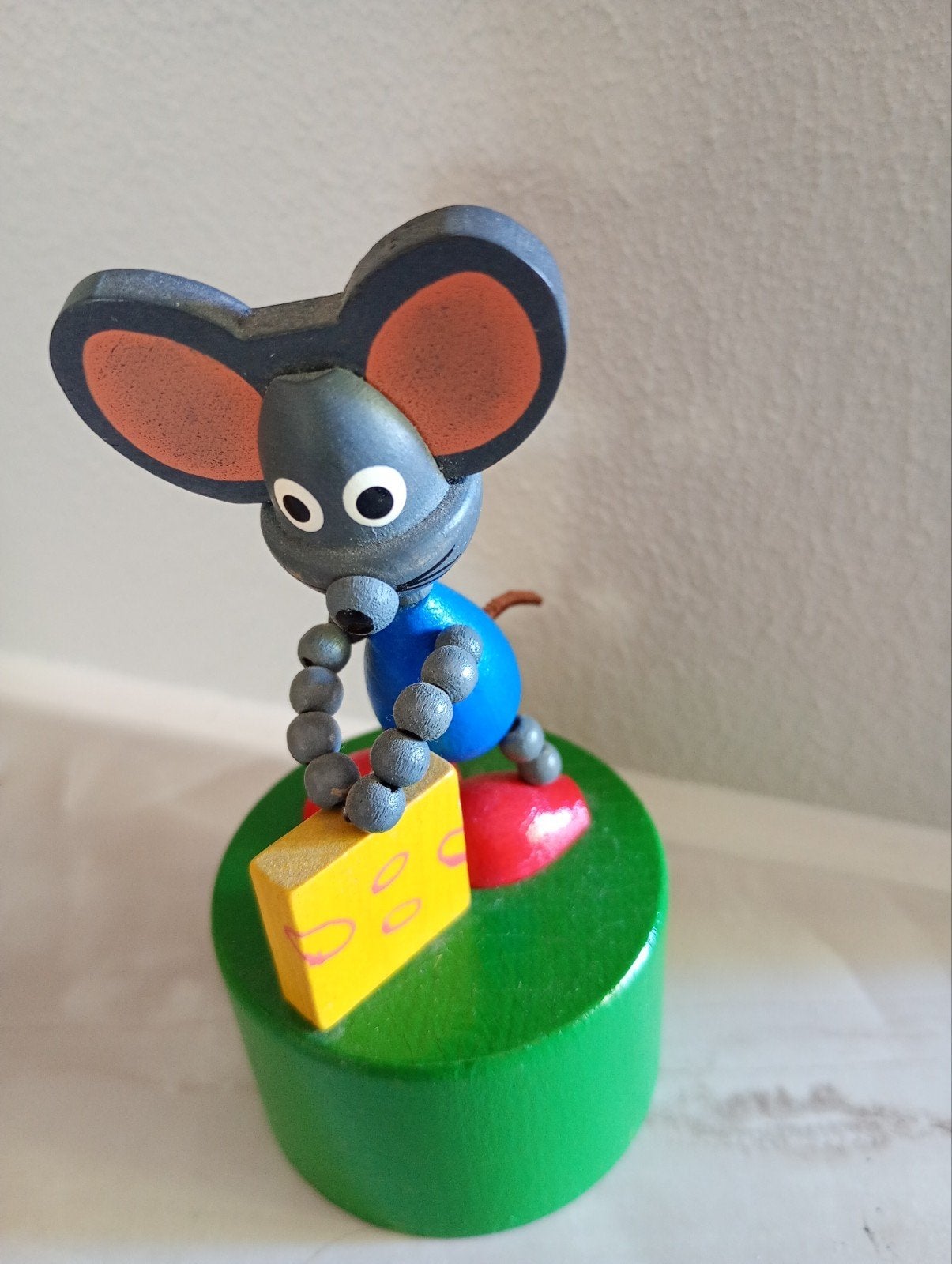Houten drukpoppetje, drukfiguur muis, Verzamelen, Ophalen of Verzenden