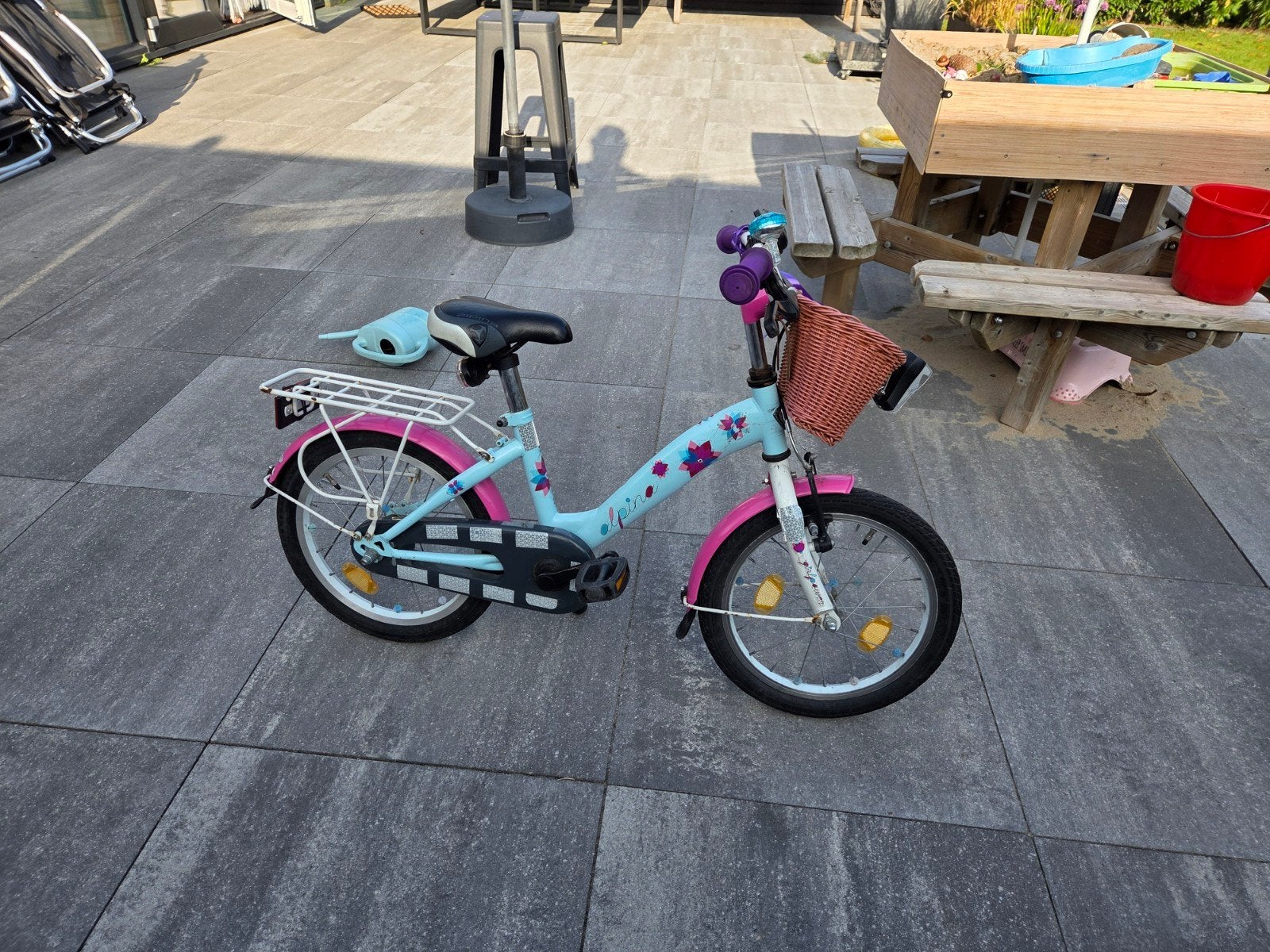 16'' Alpina Girlpower kinderfiets - Zo goed als nieuw, Ophalen, Terugtraprem, Alpina