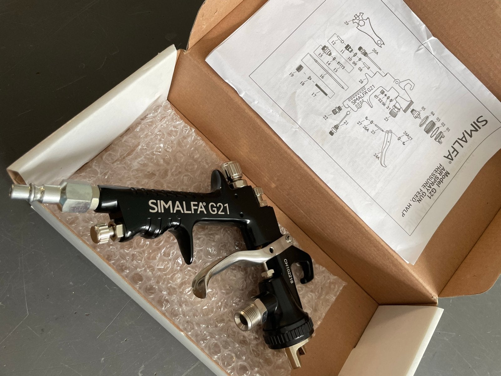 Simalfa G21 Spuitpistool - Zo goed als nieuw, Doe-het-zelf en Verbouw, Ophalen of Verzenden, Zo goed als nieuw