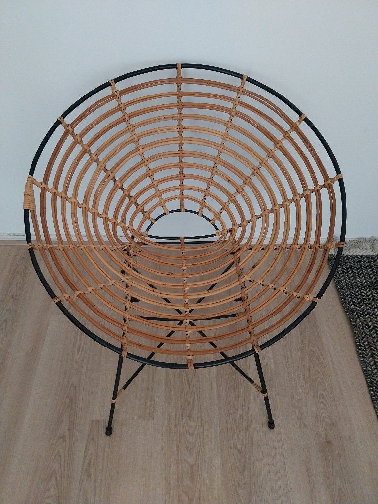 Prachtige Fauteuil Kubu Round Dutchbone eLIVING, Ophalen, 75 tot 100 cm, Zo goed als nieuw, Metaal