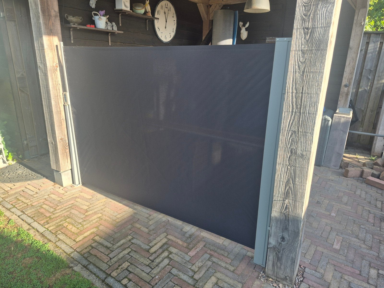 Uittrekbaar scherm met bevestigingsmateriaal, Ophalen, Overige typen, Zo goed als nieuw, 150 tot 300 cm