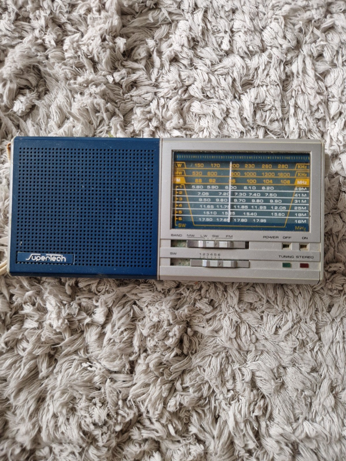 Supertech Wereldontvanger - Vintage Radio, Audio, Tv en Foto, Ophalen of Verzenden, Gebruikt, Wereldontvanger