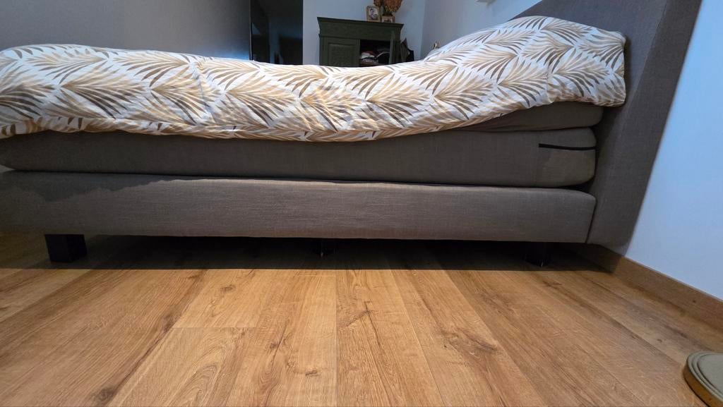 Boxspring Swiss Sense Pure Taupe, Gebruikt, Tweepersoons, Ophalen of Verzenden, 200 cm