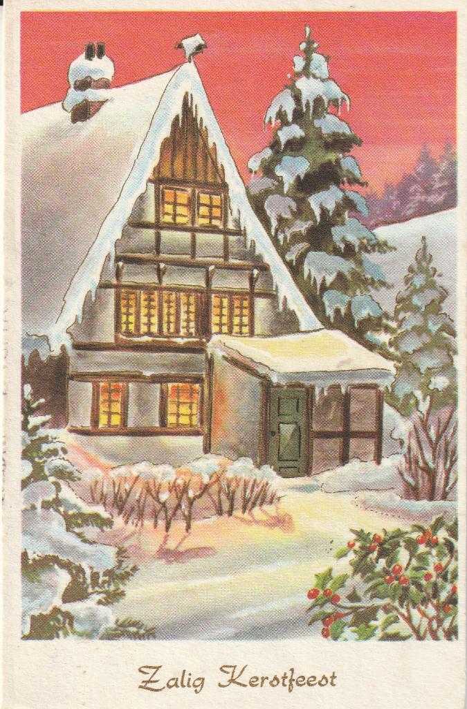 Zalig Kerstfeest 1962, Ophalen of Verzenden, 1960 tot 1980, Gelopen, Feest(dag)