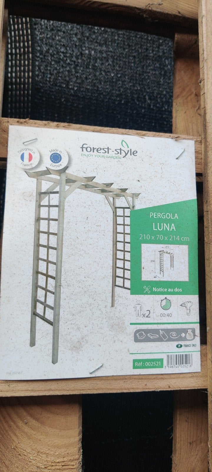 Nieuwe Forest Style Pergola Luna - Recht model, Tuin en Terras, Overkappingen, Ophalen