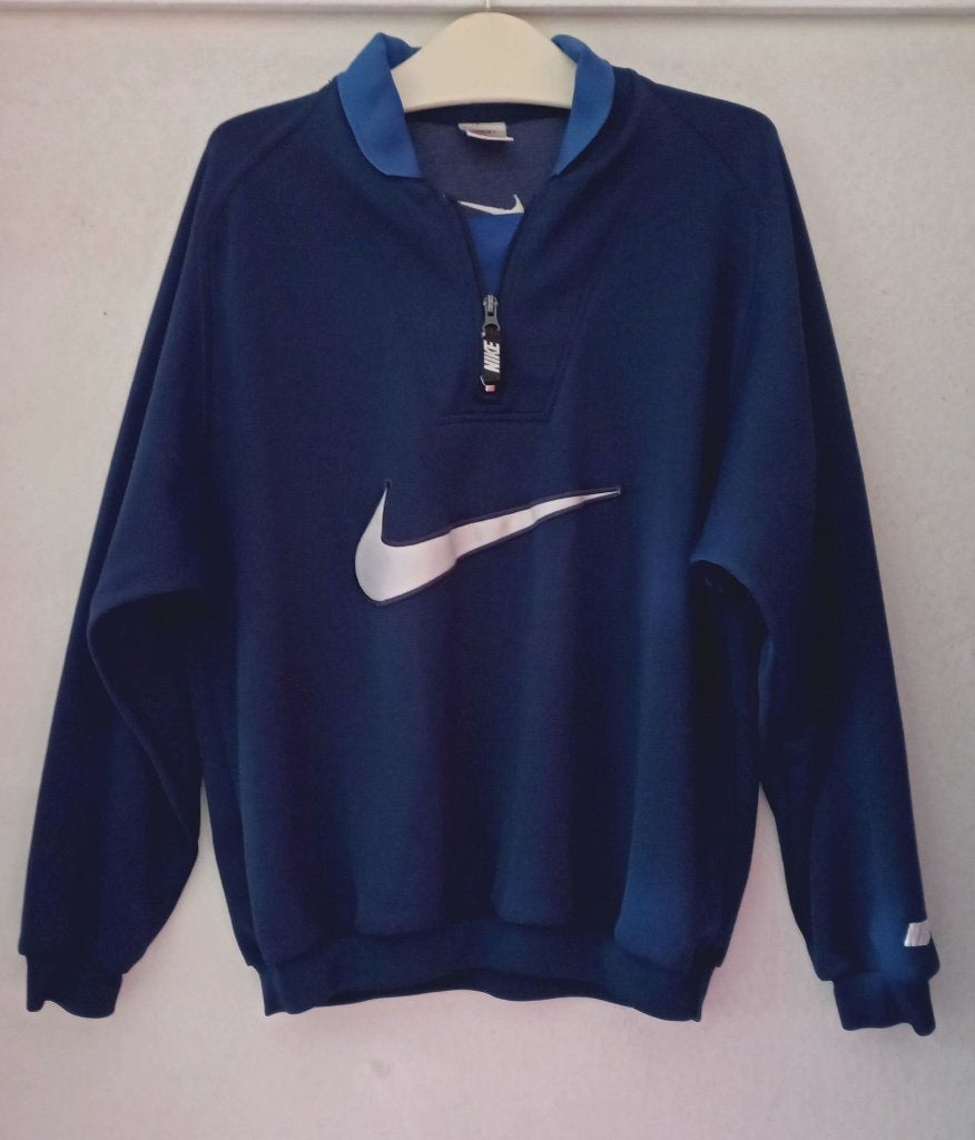 Vintage Nike trui sweat sweater streetwear M, Kleding | Dames, Maat 38/40 (M), Blauw, Nike, Ophalen of Verzenden
