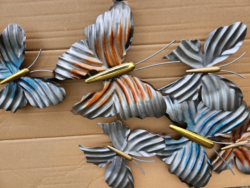 7 vlinders / wanddecoratie / opruiming!!, Wandhanger, Nieuw, Info@huisentuindecoratiemarie.nl, 85 cm