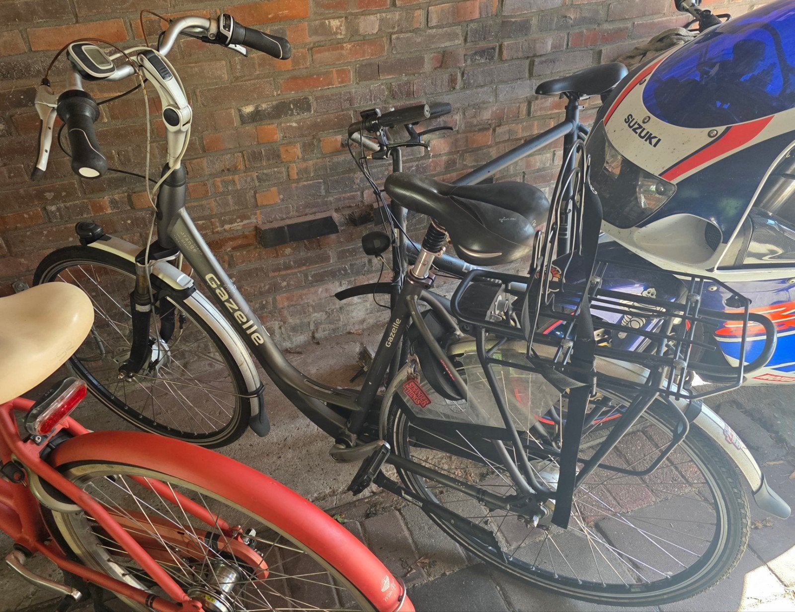 gazelle dames fiets, Ophalen