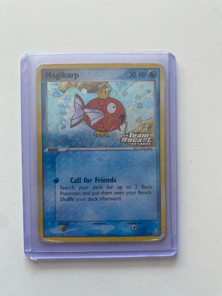 Magikarp 30 HP Pokémon kaart Team Rocket Returns, Ophalen of Verzenden, Zo goed als nieuw, Losse kaart, Foil