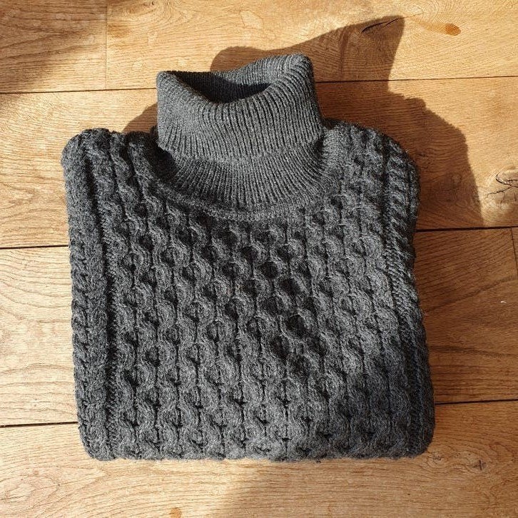 Aran Crafts Ierse Merino Wol Coltrui Maat M, Ophalen of Verzenden, Zo goed als nieuw, Grijs, Maat 38/40 (M)