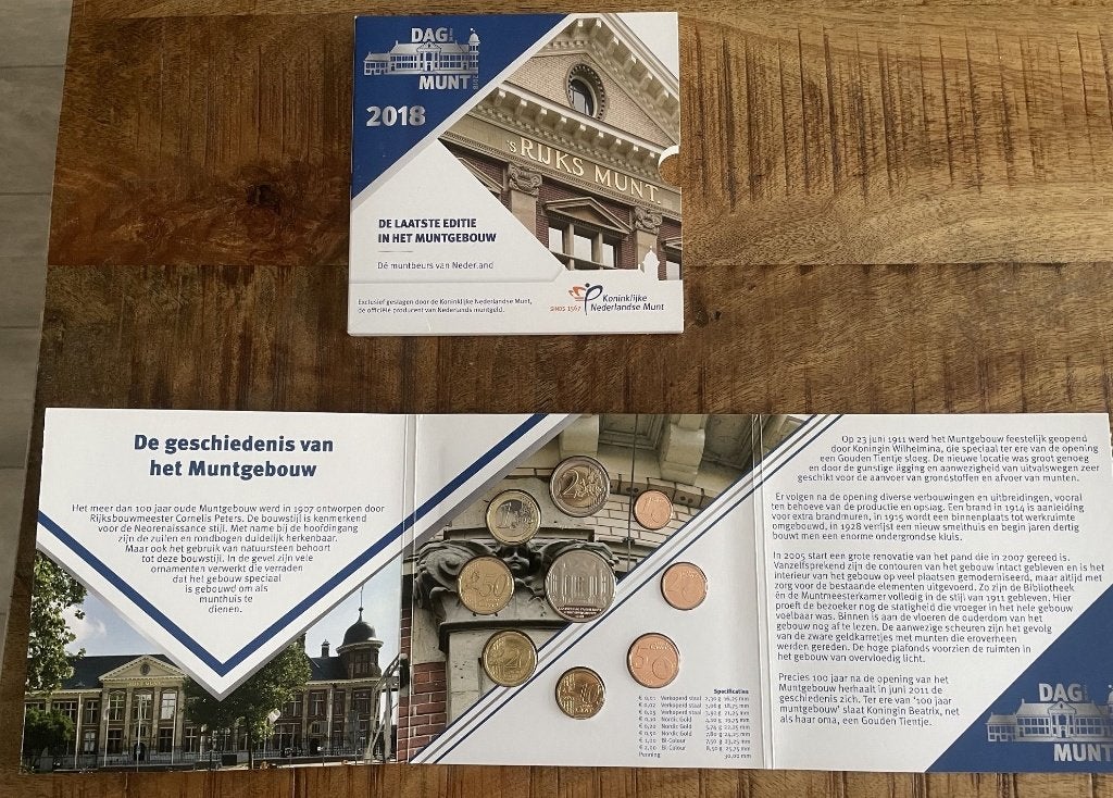 dag van de munt set 2018, Ophalen of Verzenden, Koningin Beatrix, Euro's, Setje