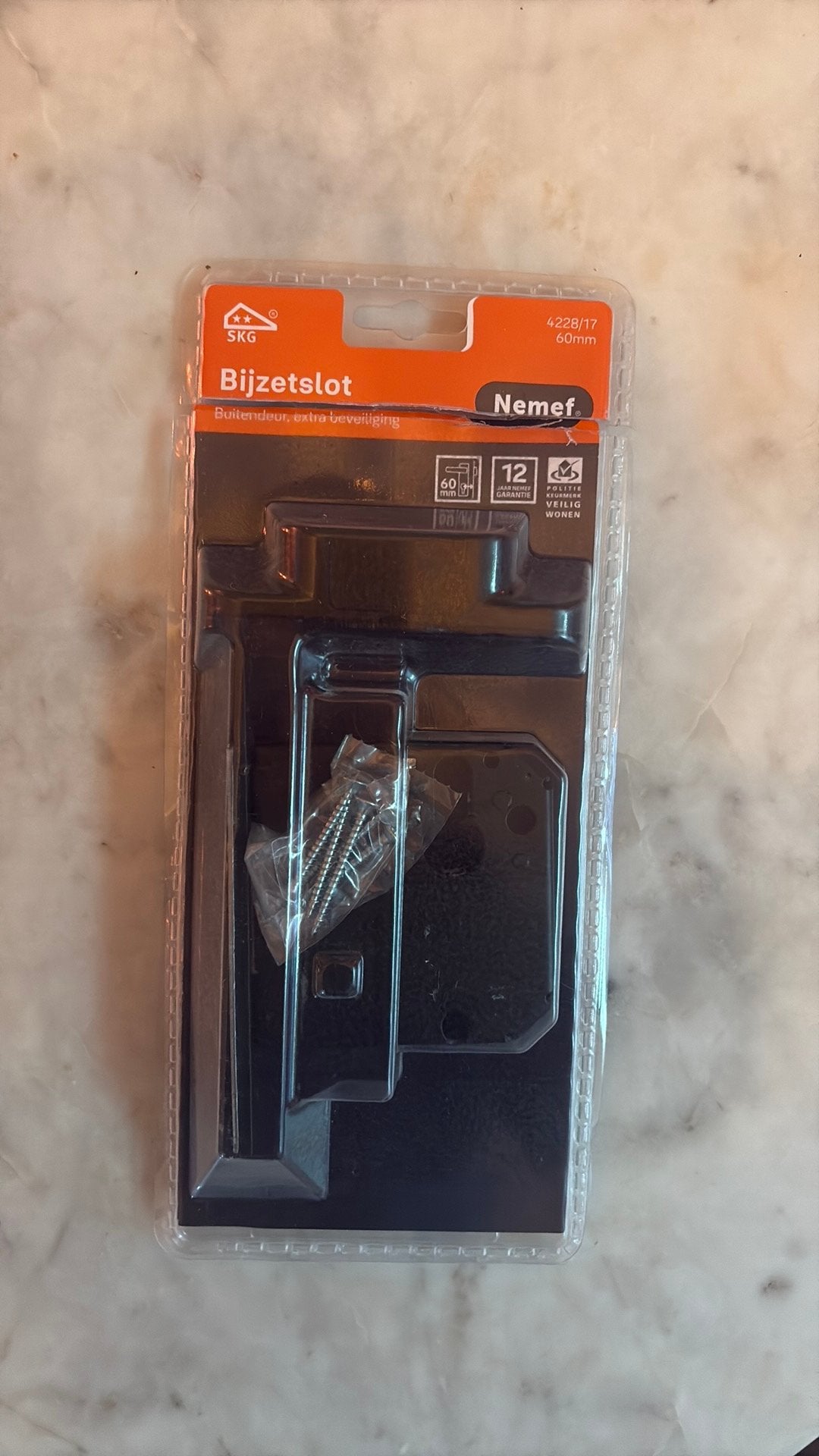 Nemef bijzetslot 4228/17 60mm, Ophalen of Verzenden, Nieuw, Rvs, Slot