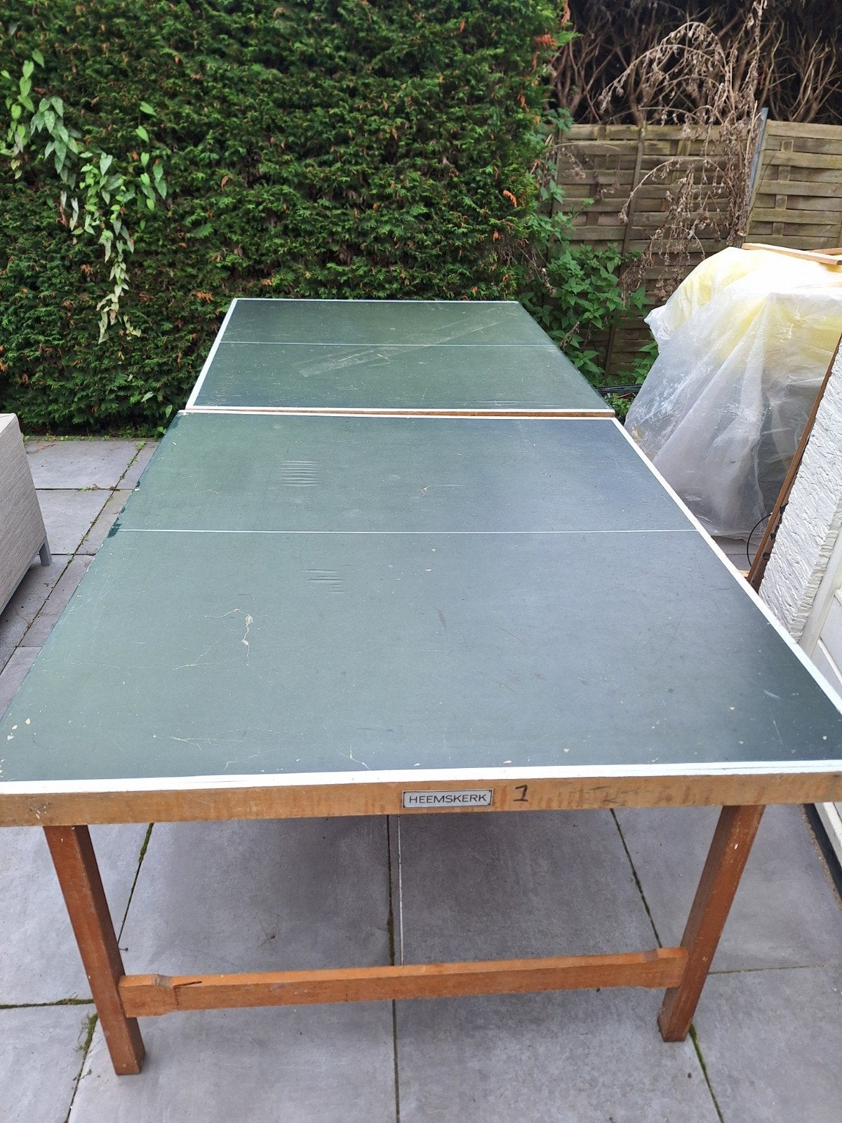Tafeltennistafel Heemskerk - Opknapper, Ophalen, Gebruikt, Tafel Outdoor