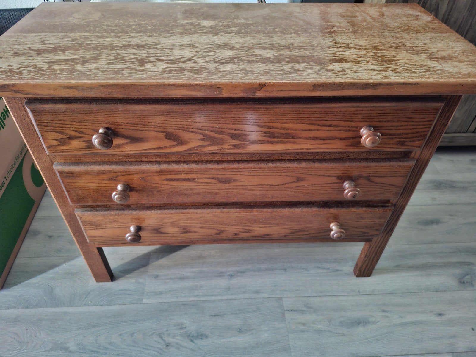 Houten ladekastje met 3 laden - 104x46x79h, Ophalen, Gebruikt, 100 tot 150 cm, Vintage, Klassiek