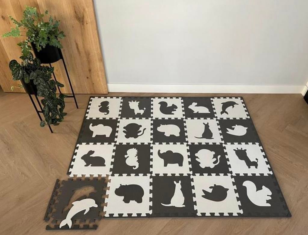Foam puzzelmat 20 stuks met randen en tas 150x120 cm NIEUW, Ophalen of Verzenden, Nieuw