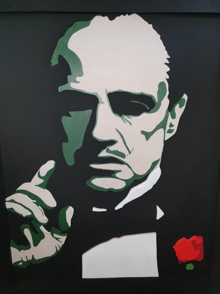 Don Corleone Houtsnijwerk - Handgemaakt Kunstwerk, Ophalen of Verzenden
