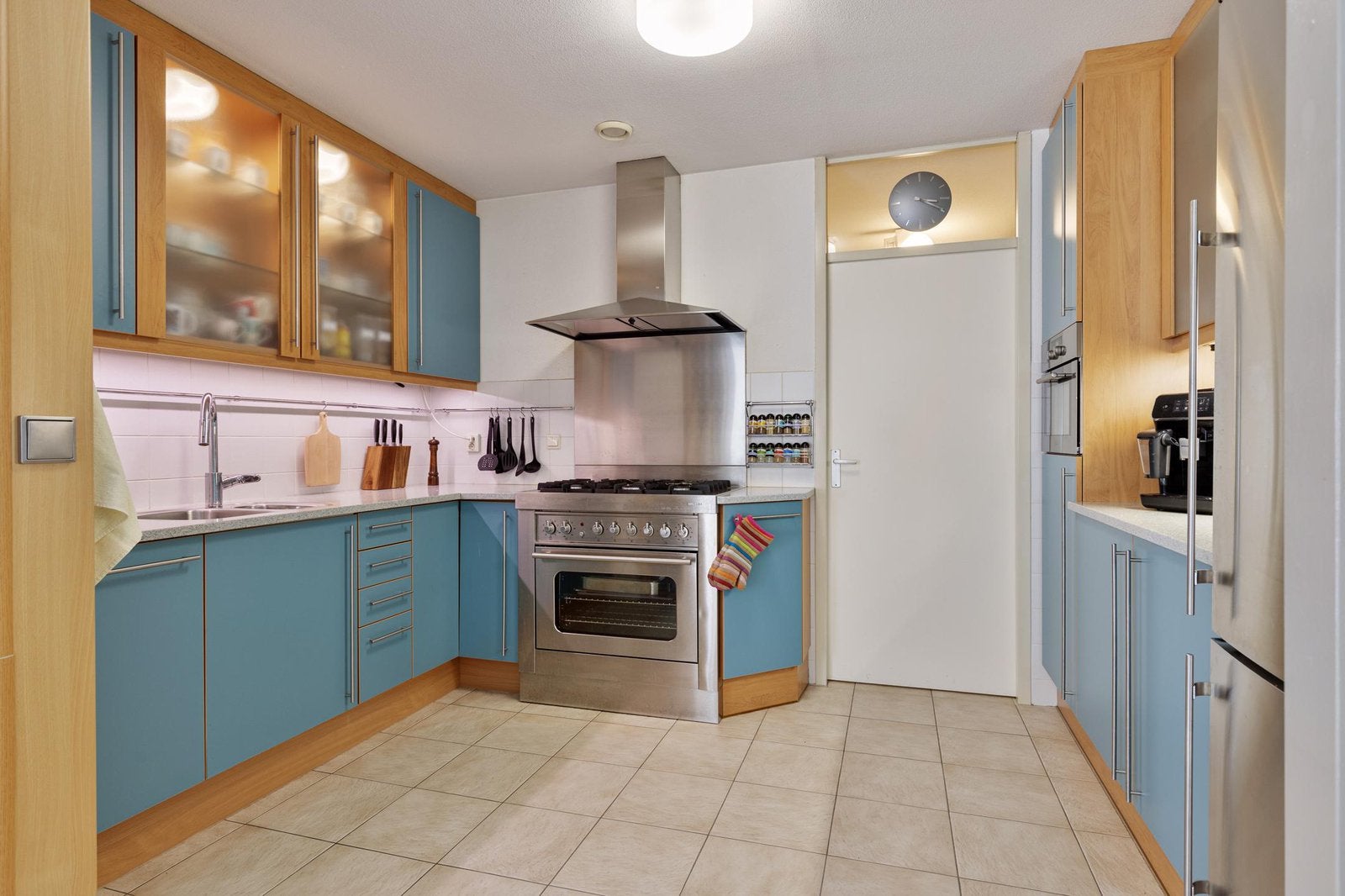 Complete Van Diessen Hoekkeuken met Apparatuur, Huis en Inrichting, Ophalen, Gebruikt, Overige materialen, Blauw