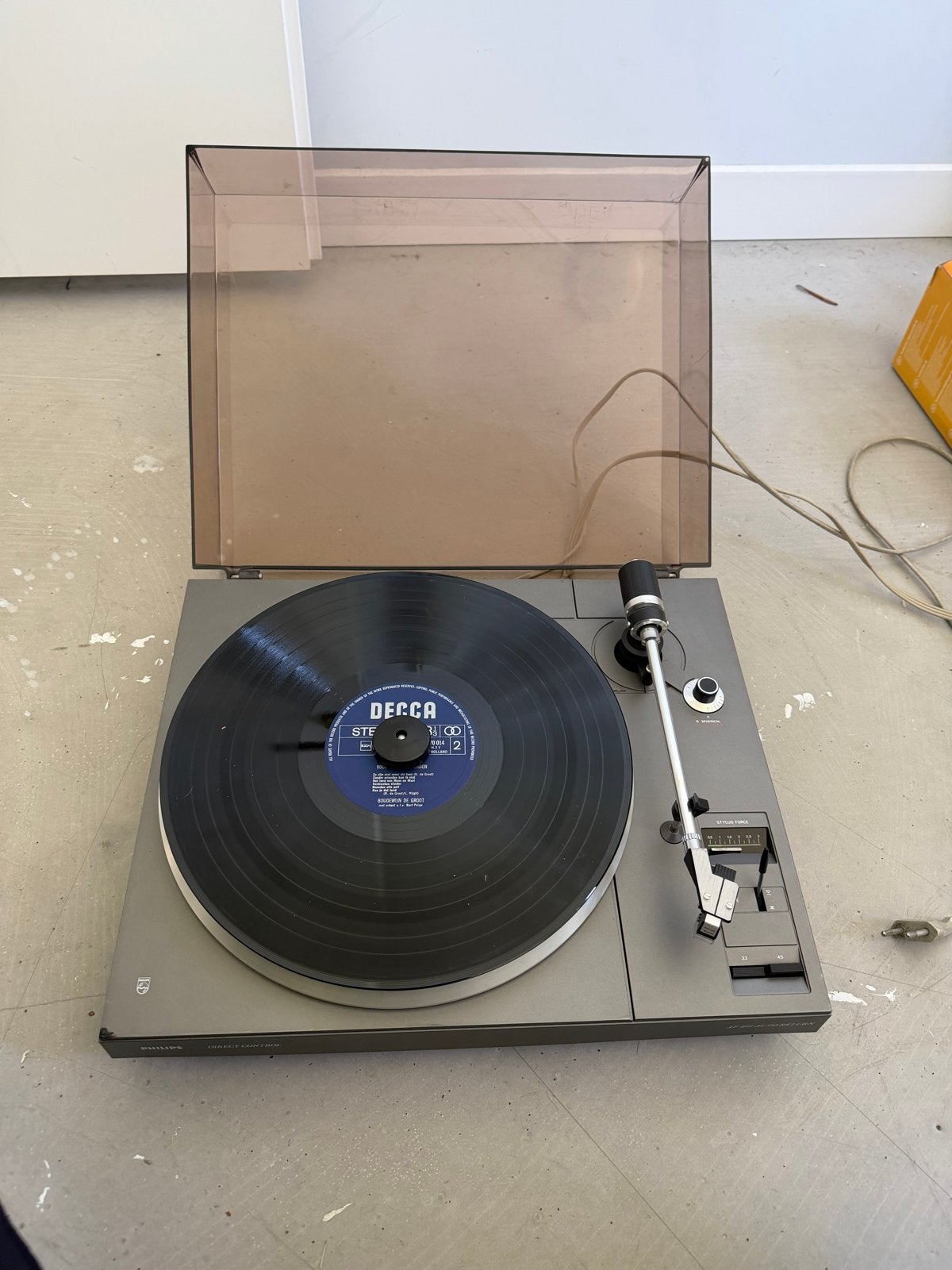 Philips AF-677 Direct Control Platenspeler - Auto Return, Philips, Gebruikt, Automatisch, Ophalen of Verzenden