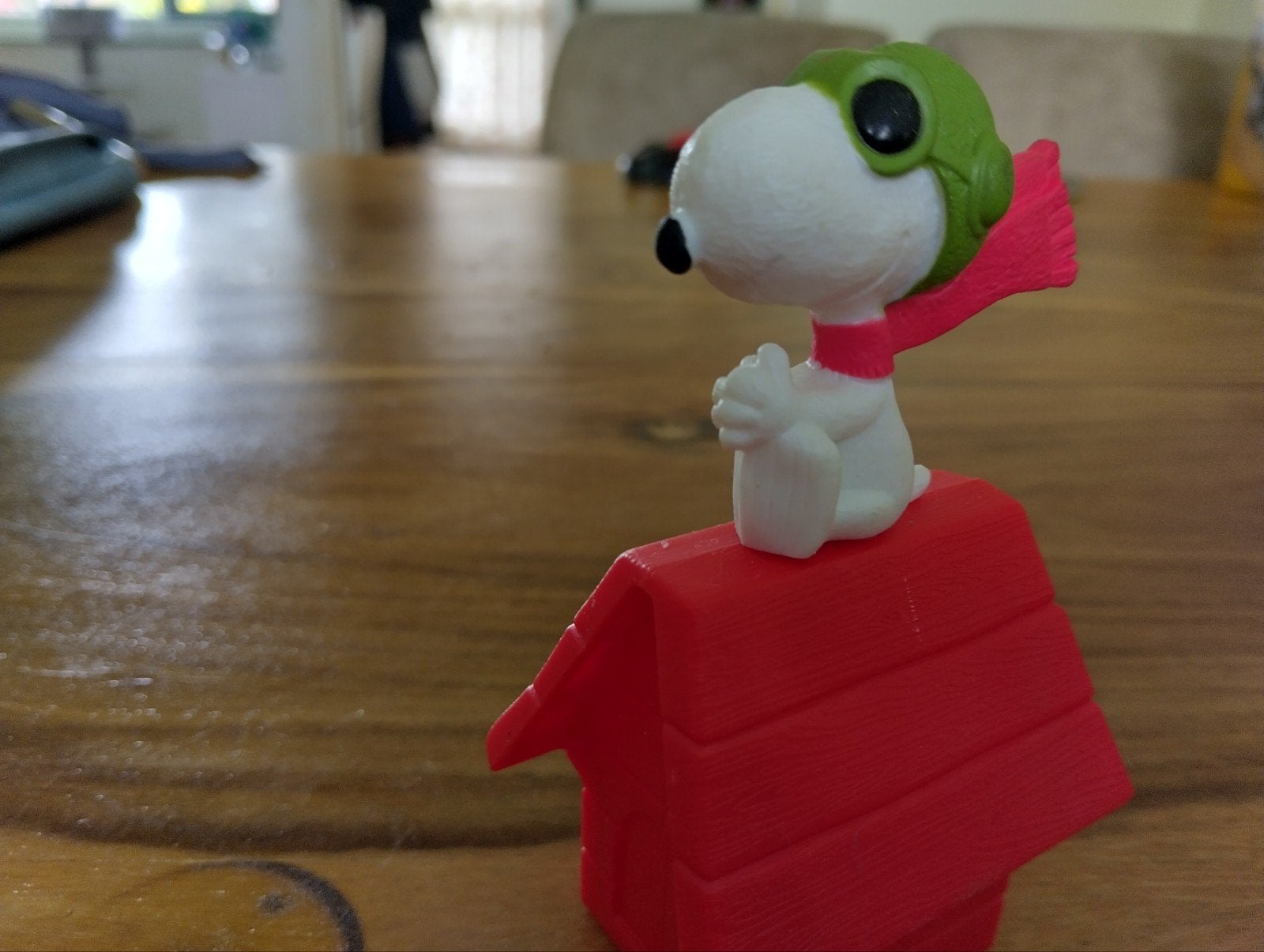 Snoopy op rood hondenhok figuur, Ophalen, Gebruikt, Jongen of Meisje