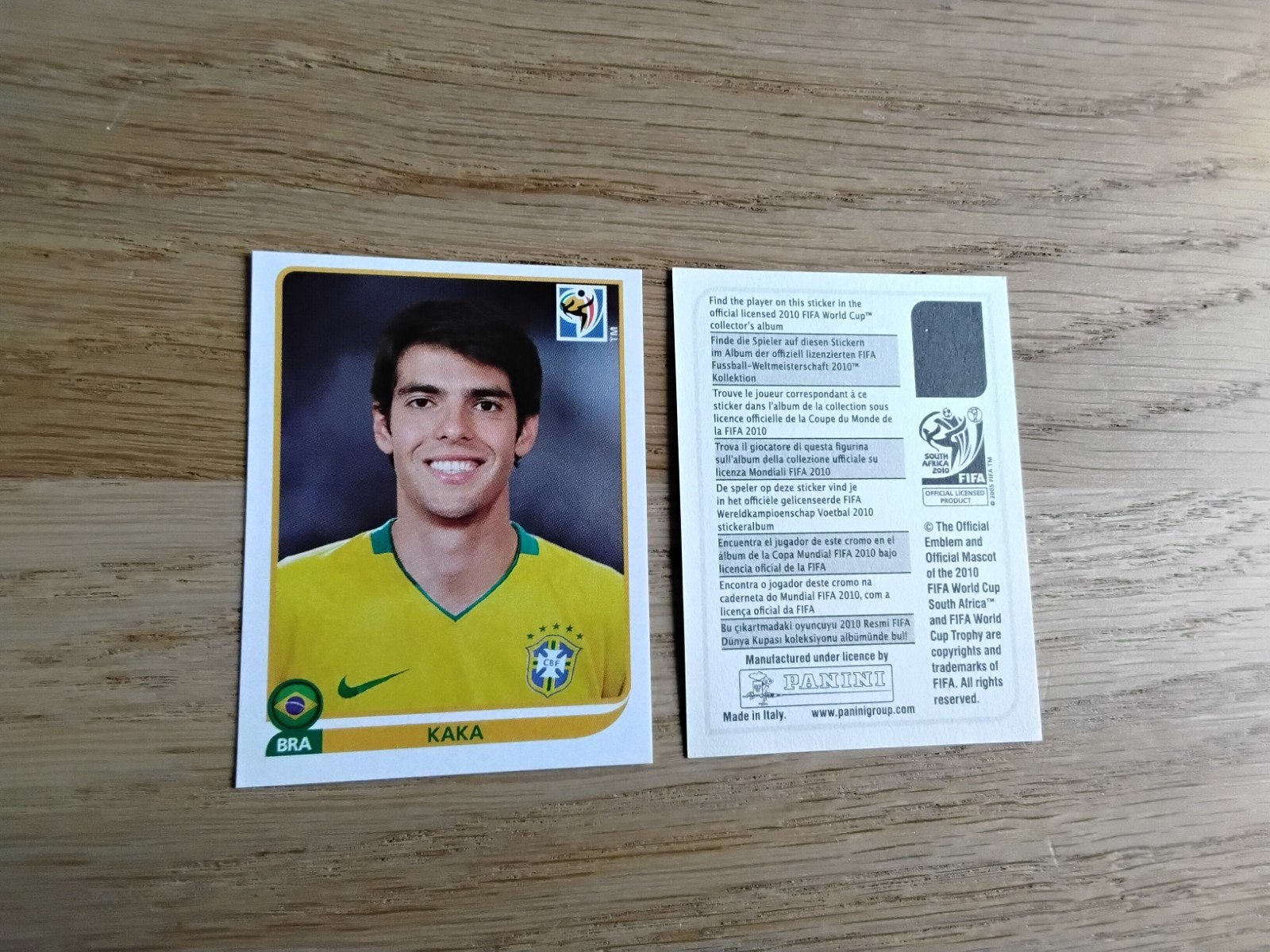 Panini Sticker Kaka WK 2010 - Ongenummerd, Verzamelen, Ophalen of Verzenden, Zo goed als nieuw, Poster, Plaatje of Sticker