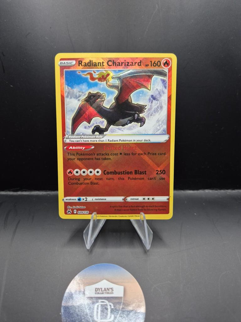 Radiant Charizard - Crown Zenith - 020/159, Hobby en Vrije tijd, Verzamelkaartspellen | Pokémon, Ophalen of Verzenden, Zo goed als nieuw