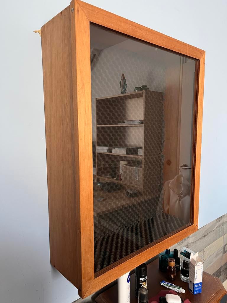 Vintage Cederhouten Prijzenkast met Afneembaar Foam, Huis en Inrichting, Kasten | Vitrinekasten, Gebruikt, Minder dan 100 cm, 50 tot 100 cm