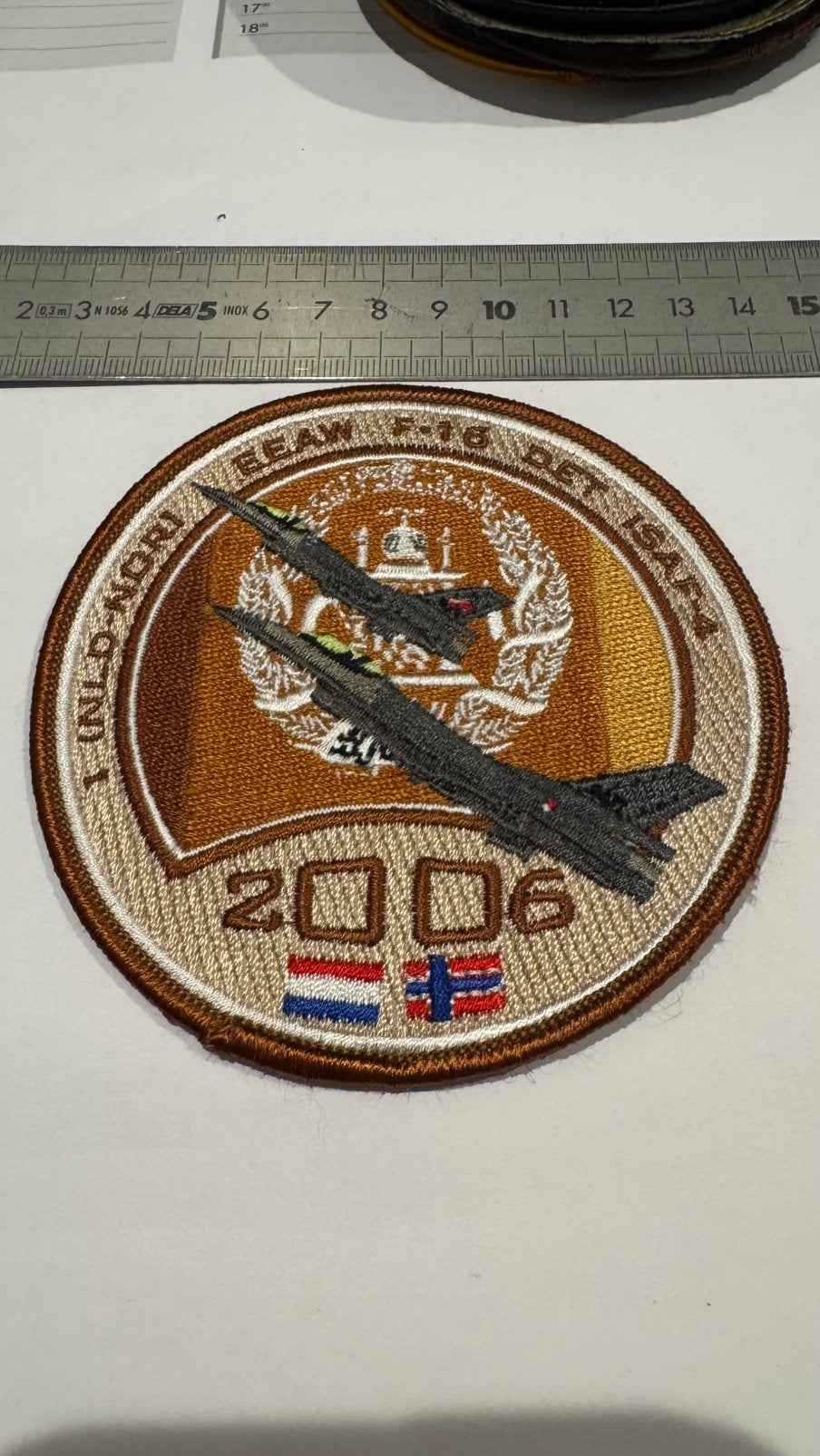 Patch 4 f-16 det 2006 Afghanistan 323 322 312 313 squadron, Ophalen of Verzenden, Zo goed als nieuw, Patch, Badge of Embleem