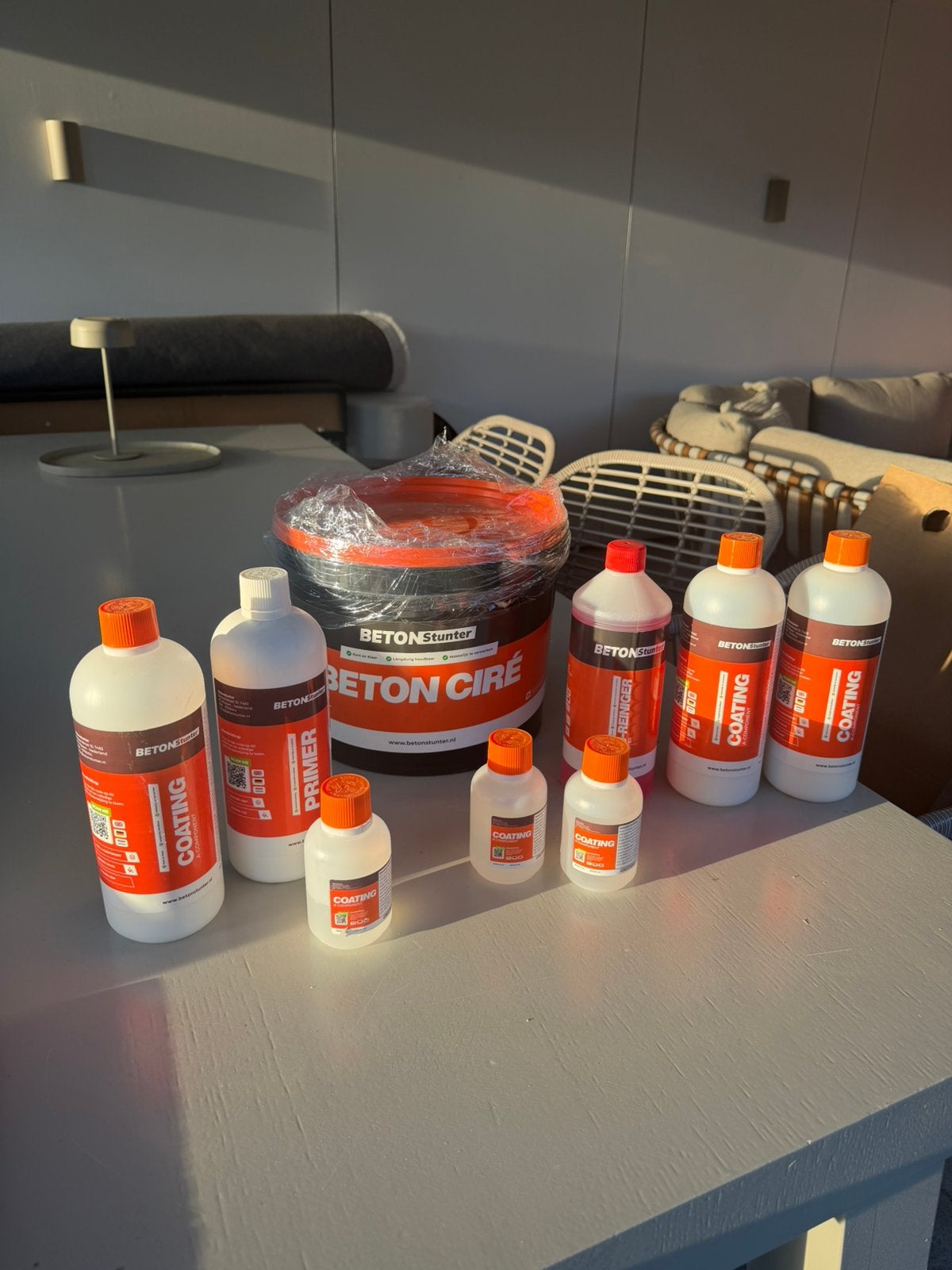 Beton Ciré Betonstunter Camille 10 kg + primer en coating, Ophalen of Verzenden, Nieuw, Overige kleuren