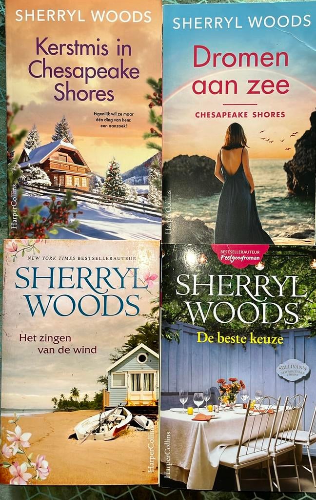 4 x Sherryl Woods, het zingen van de wind, Chesapeake shores, Ophalen of Verzenden, Zo goed als nieuw, Nederland
