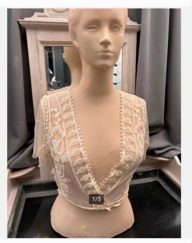 Antiek Kanten Hesje, past altijd, voor ieder feest, Overige kleuren, Ophalen of Verzenden, Zo goed als nieuw, X