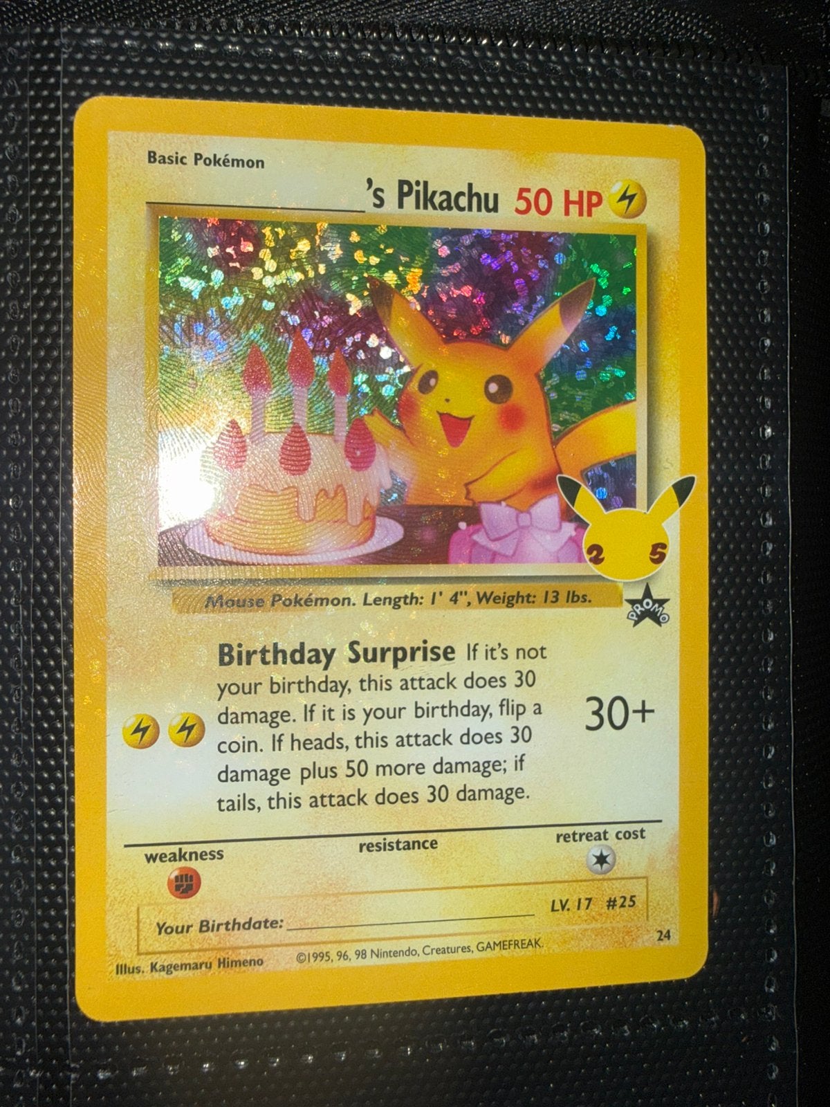24 pikachu’s birthday - 25th celebrations, Ophalen of Verzenden, Nieuw, Losse kaart
