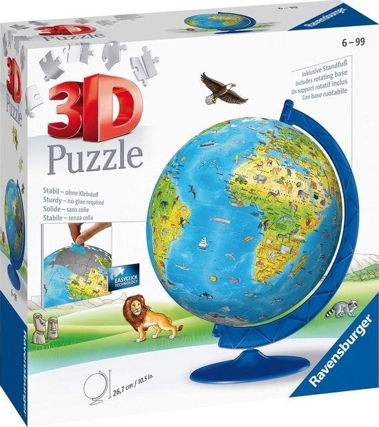 Ravensburger: Kinderglobe 3D 187 Stukjes, Ophalen of Verzenden, 500 t/m 1500 stukjes, Nieuw, Rubik's of 3D-puzzel
