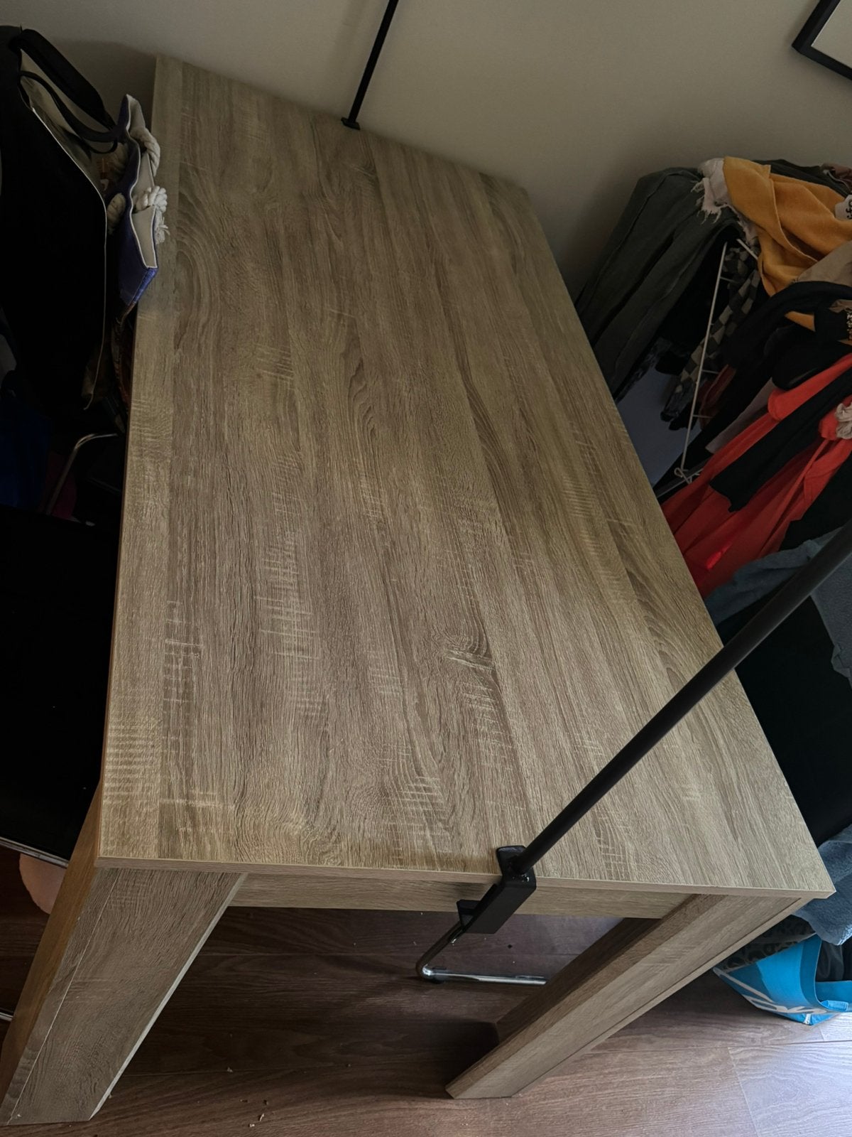 Eettafel   B 80 L-160 H 76 cm, Ophalen, Eikenhout, 50 tot 100 cm, Zo goed als nieuw