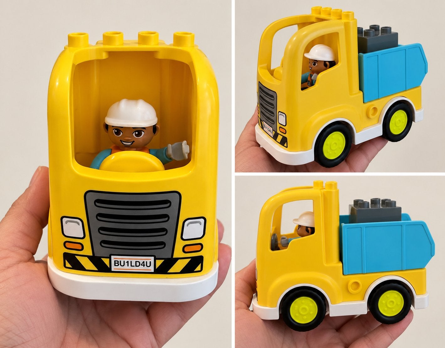 Lego Diplo Vrachtwagen met kiepbak en bouwvakker, Ophalen of Verzenden, Zo goed als nieuw
