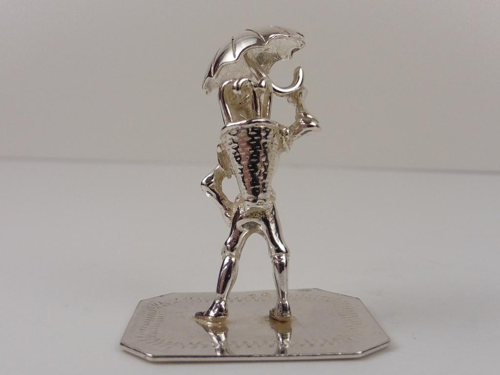 Zilveren miniatuur Parapluverkoper                      Z183, Antiek en Kunst, Ophalen of Verzenden, Zilver