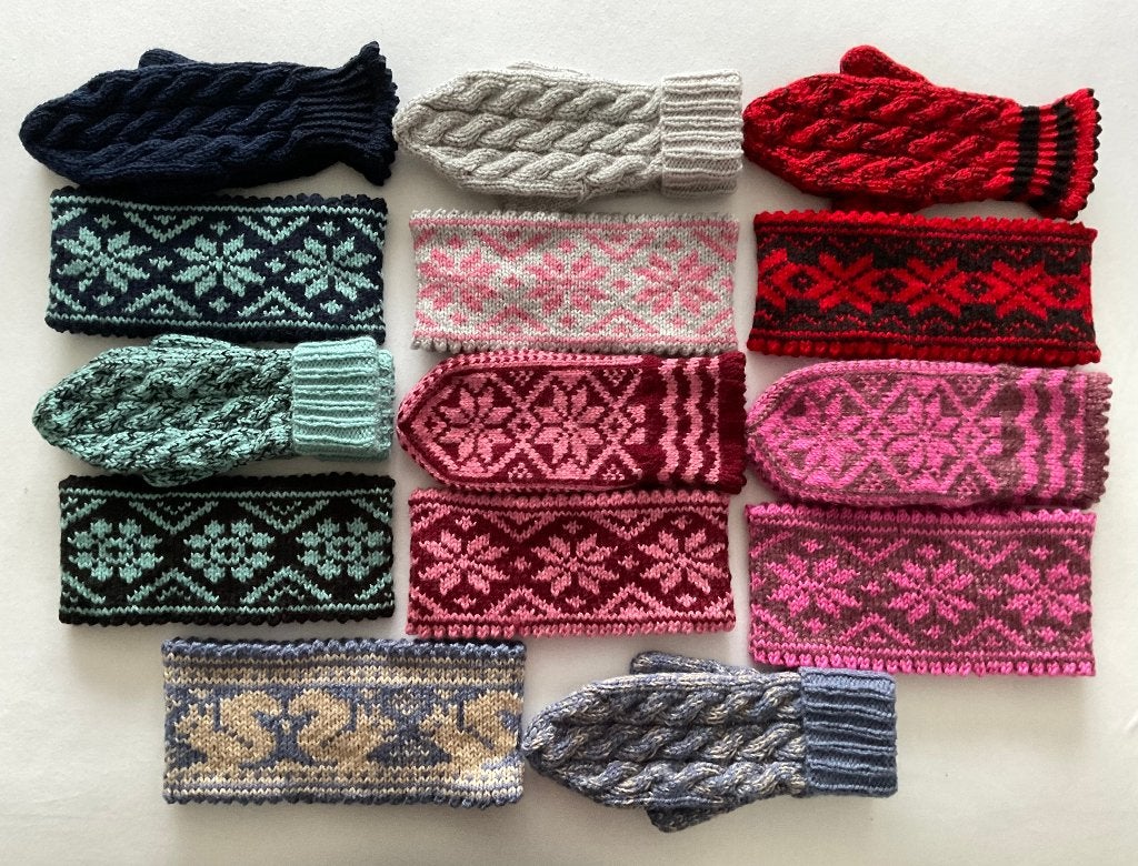 Setje : Noorse Wanten met Haarband, Ophalen of Verzenden, Nieuw, Maat 38/40 (M), Handschoenen