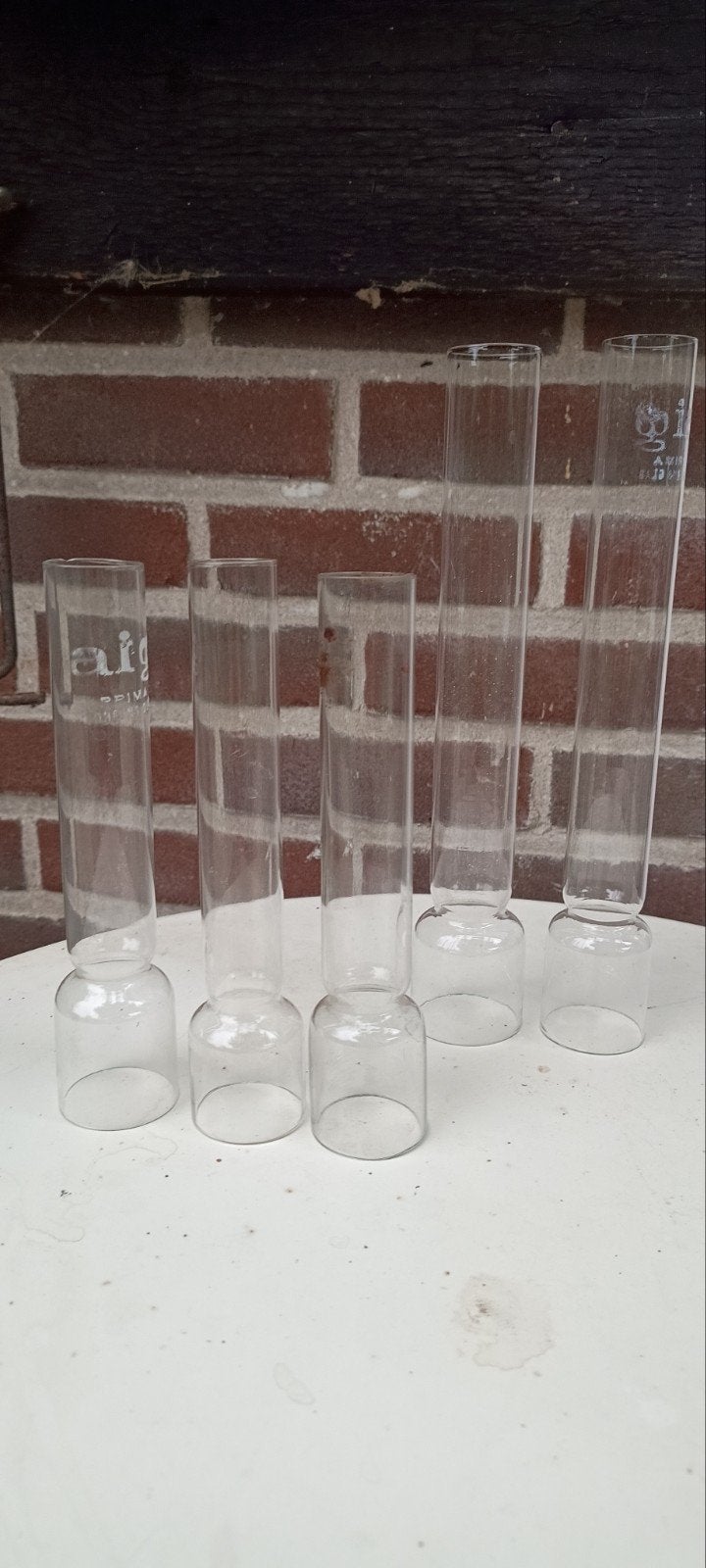 5 lampenglaasjes, Ophalen of Verzenden